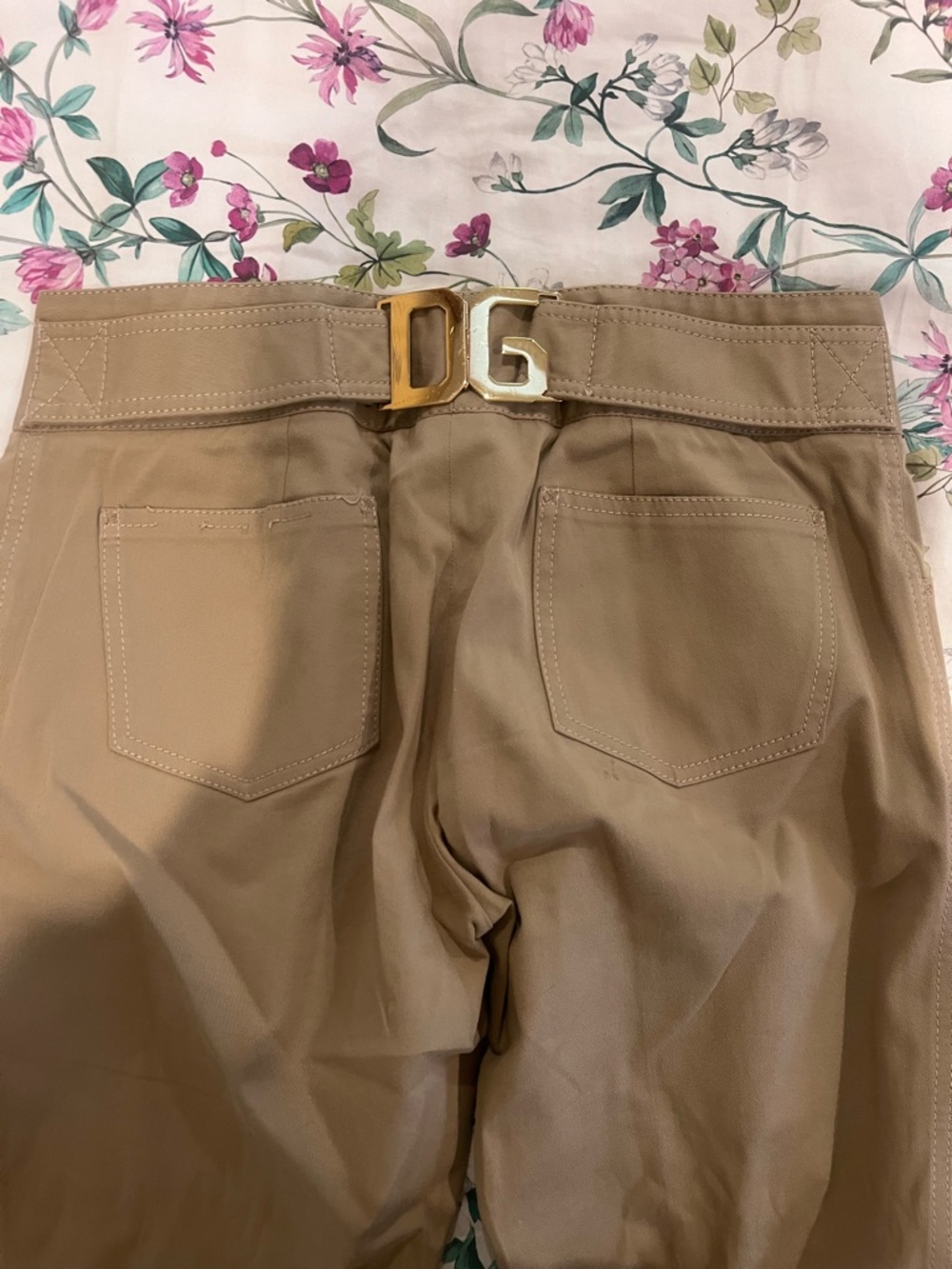 Dolce & Gabbana Tan Boot Cut Pants